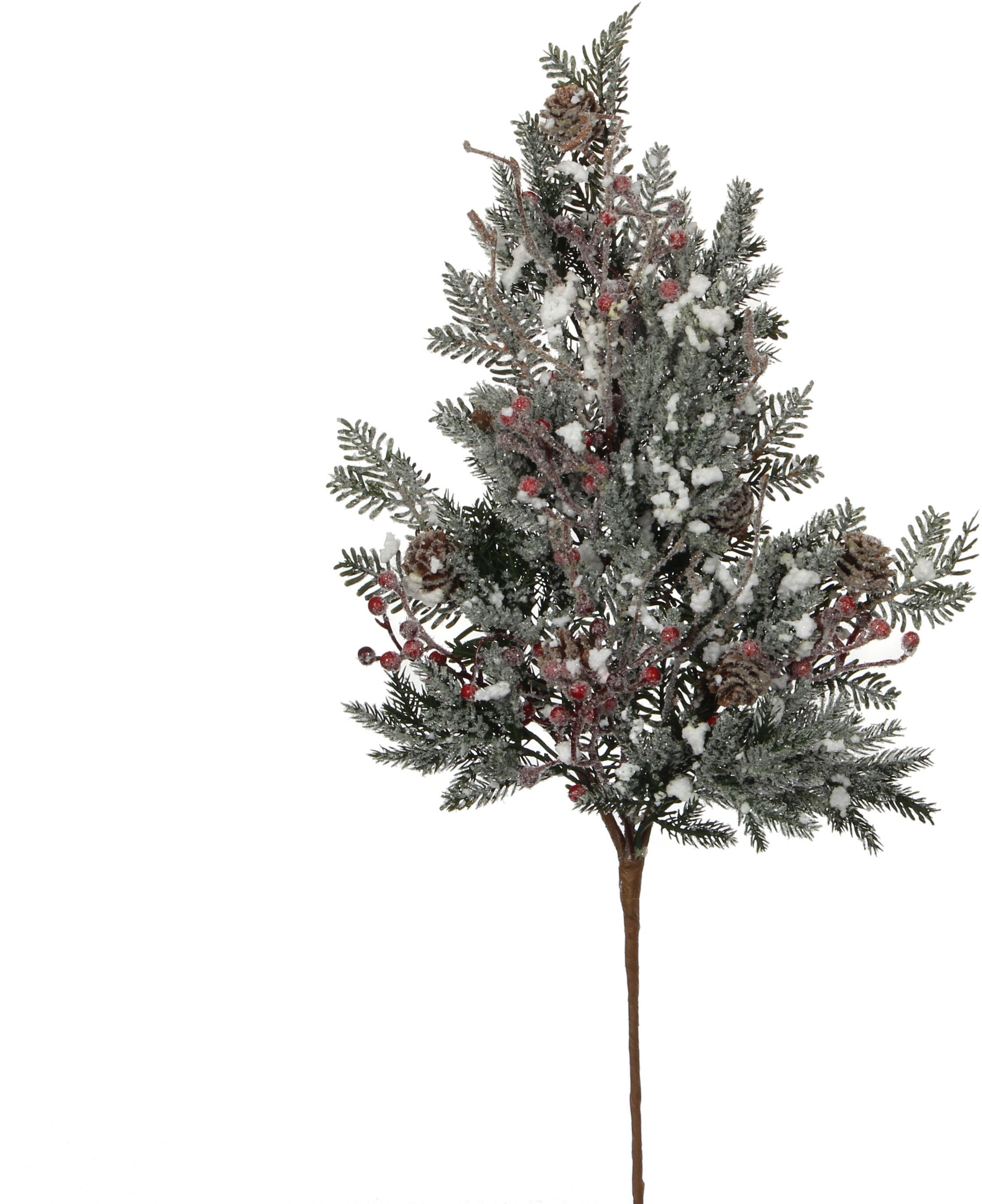 Изображение товара Новогодняя композ. House of Seasons Веточка айсберг с красными ягодами 73x20 см