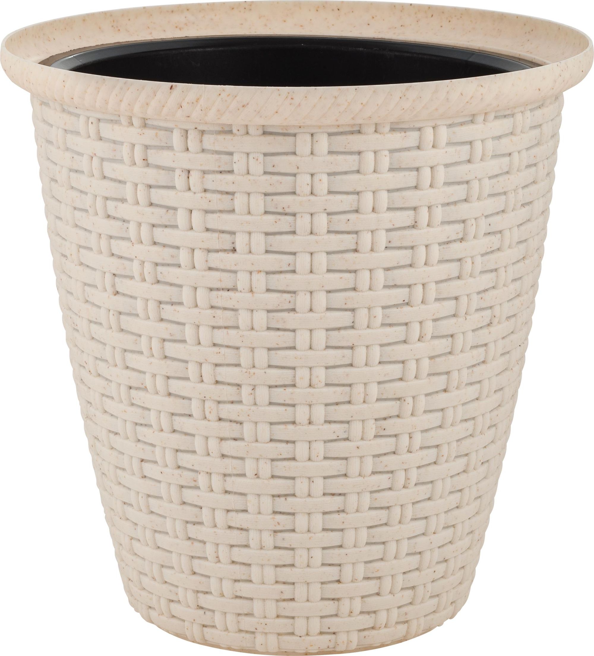 Изображение товара Горшок InGreen for Green Republic D185 3л с дренажной вставкой и имитацией ротанга