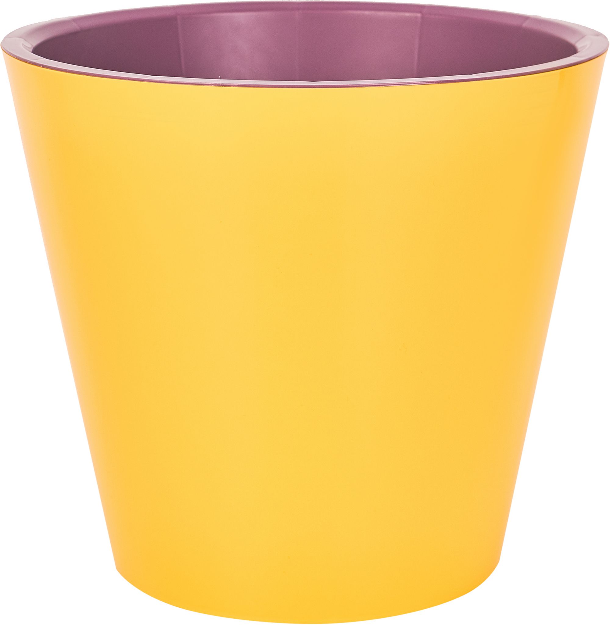 Изображение товара Горшок для цветов London D190 мм, объем 3,3 литра, пластиковый, желтый