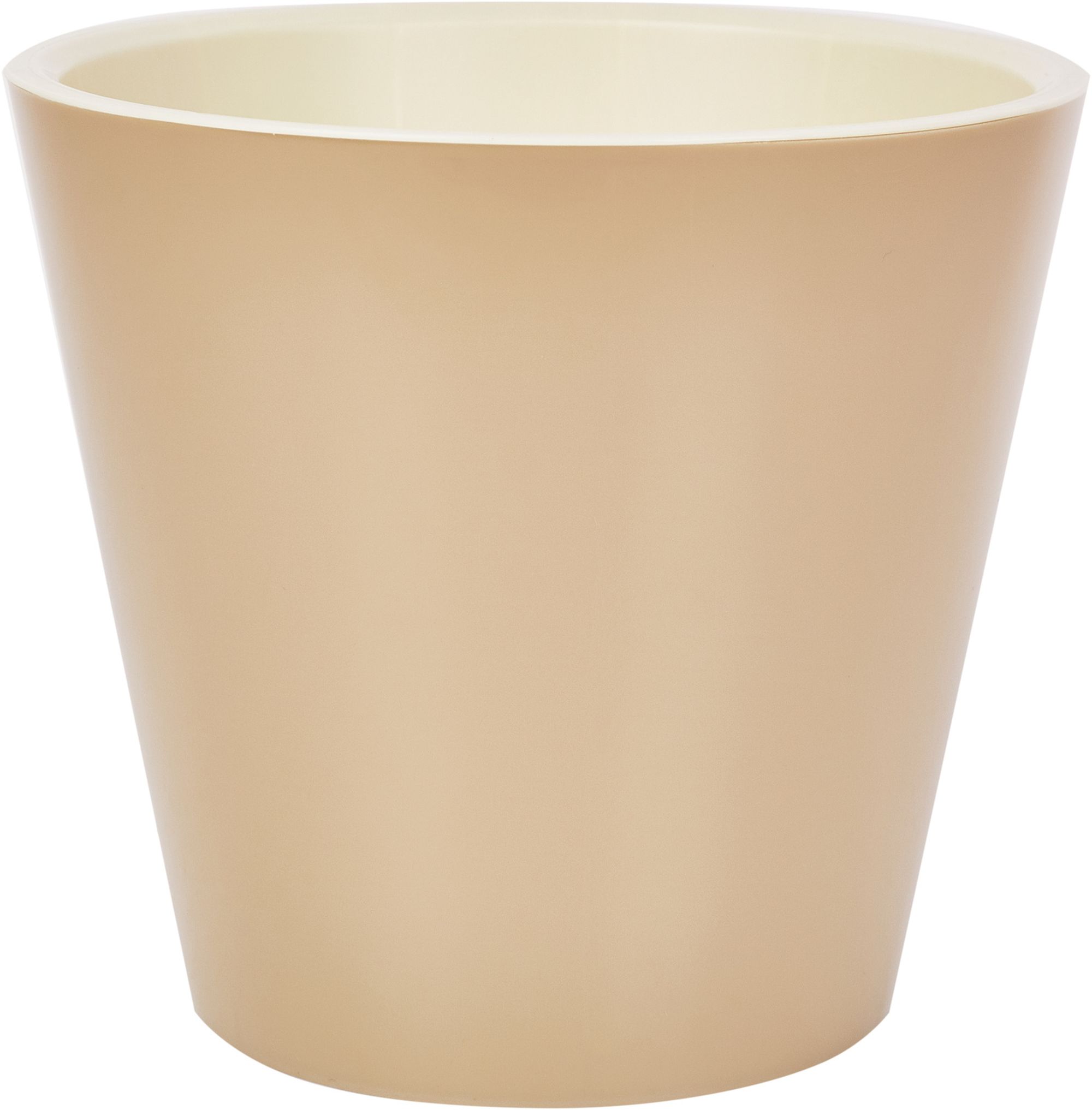 Изображение товара Горшок для цветов London D190 мм 3,3л молочный шоколад пластиковый настольный