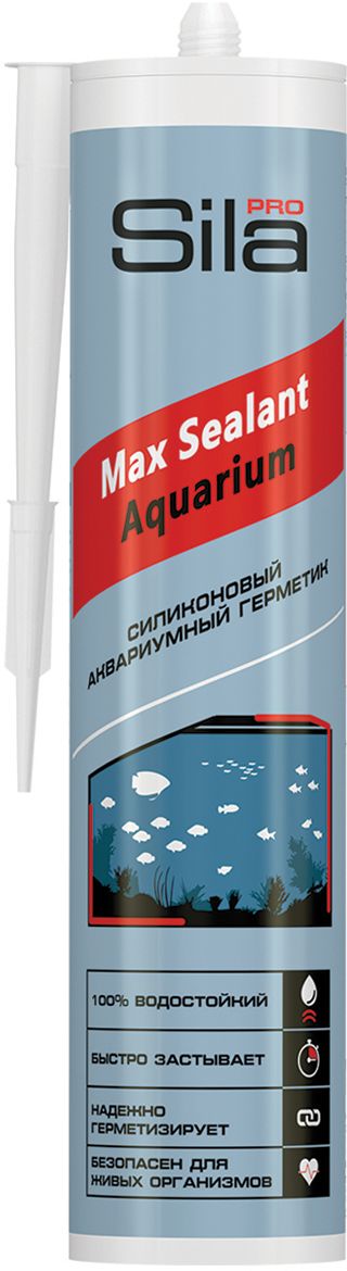 Изображение товара Бесцветный силиконовый герметик для аквариумов Sila PRO Max Sealant 280 мл