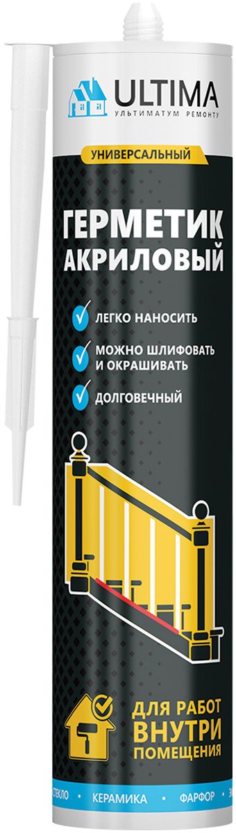 Акриловые герметики Ultima Герметик акриловый Ultima белый 280 мл