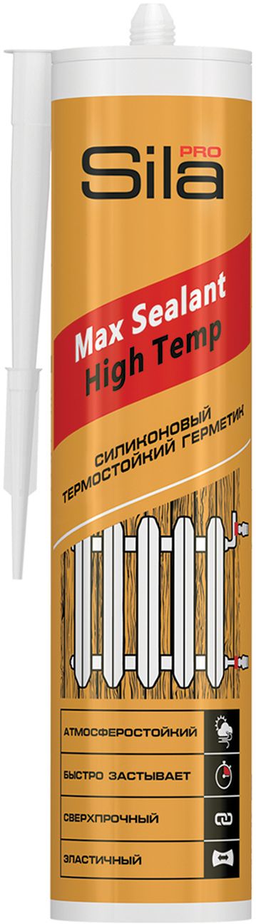 Изображение товара Герметик силиконовый термостойкий Sila PRO Max Sealant красный 290 мл 
