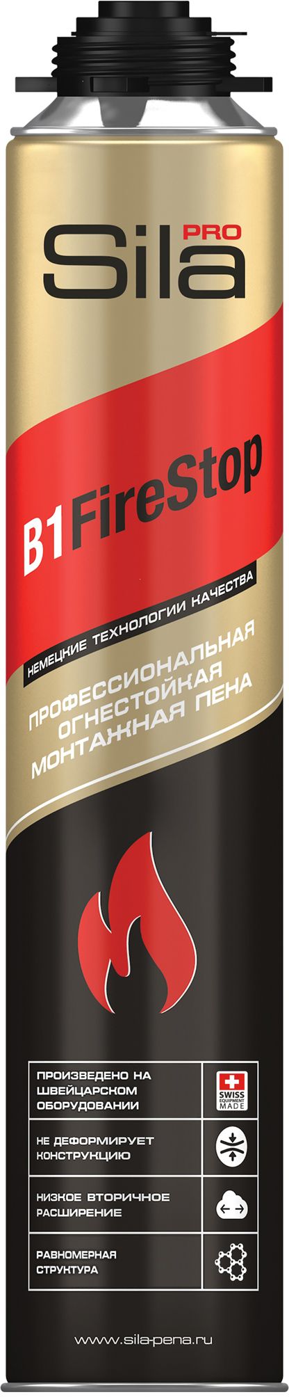 Изображение товара Монтажная пена для пистолета Sila Prob1 45 Fire 750 мл огнестойкая