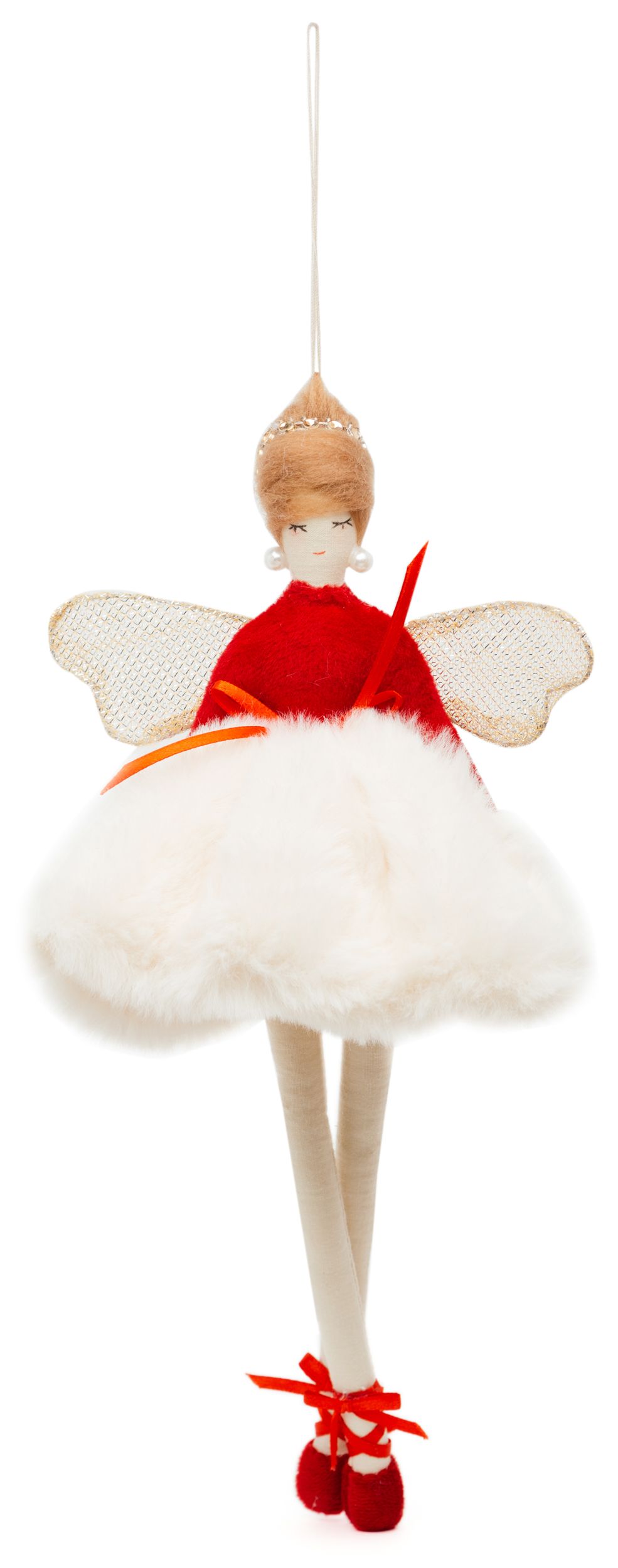 Изображение товара Ёлочная игрушка Ангел-Балерина 18x29 см полиэстер разноцветная в ассортименте