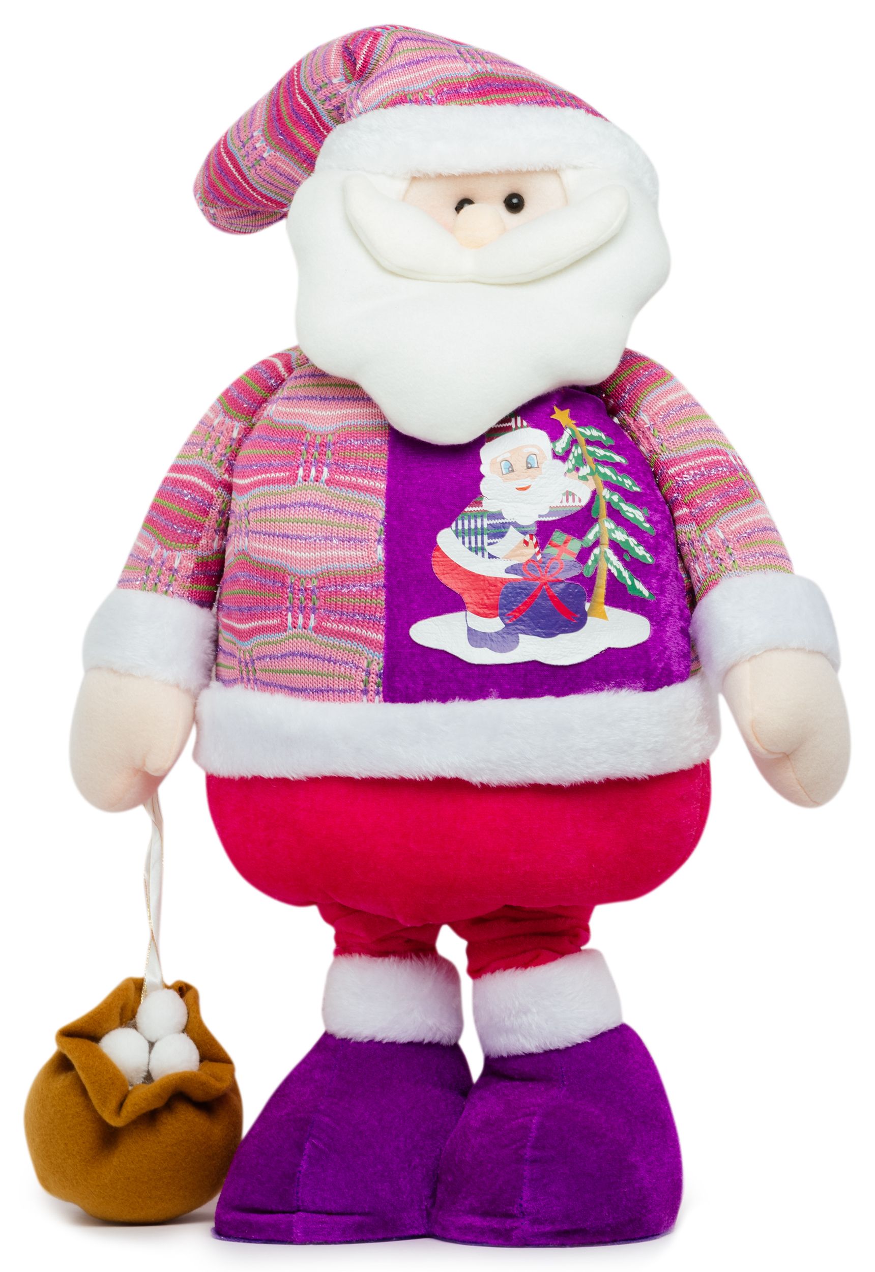 Изображение товара Фигурка Дед Мороз или Снеговик с телескопическими ножками 107 см для праздника