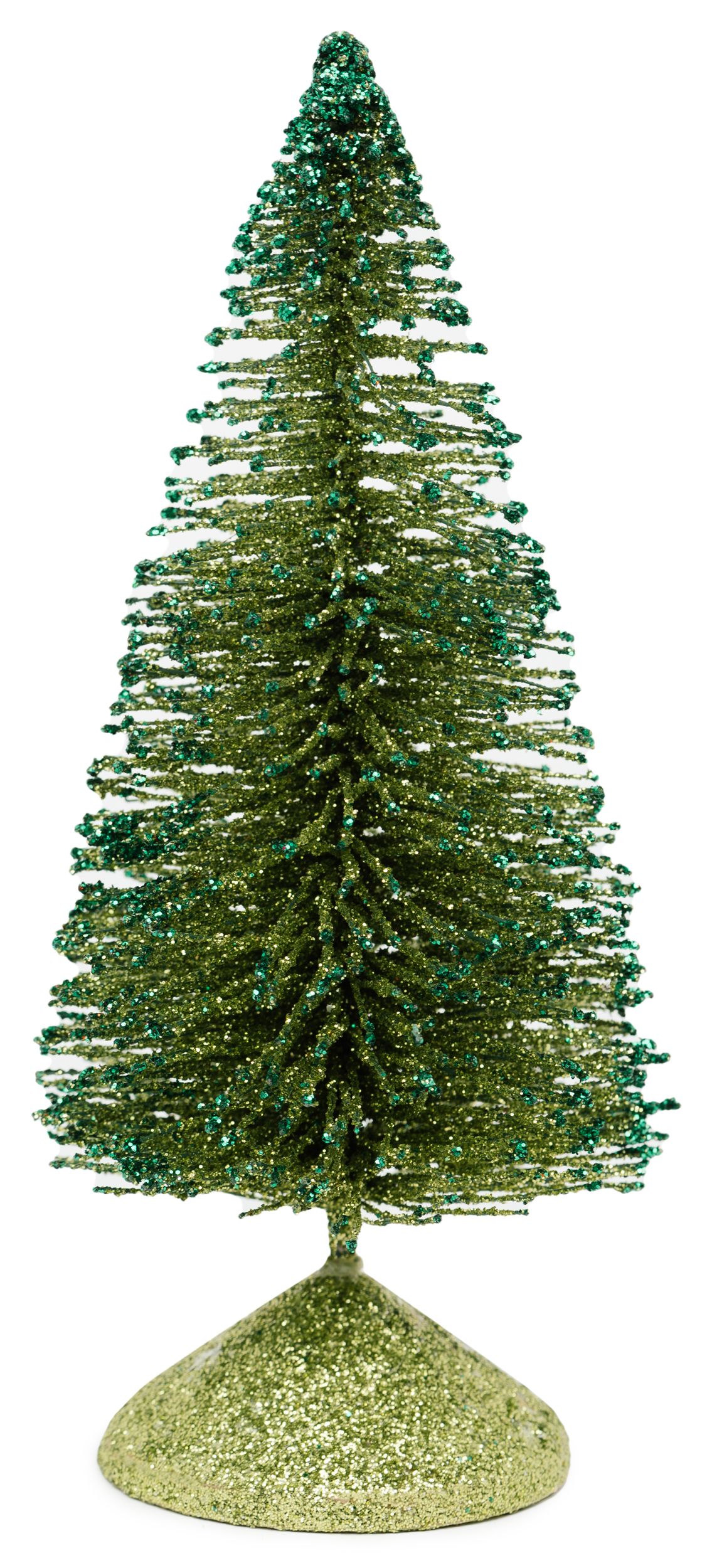 Изображение товара Ёлка сувенирная 15 см 3 цвета в ассортименте светлозеленый золотой серебрянный