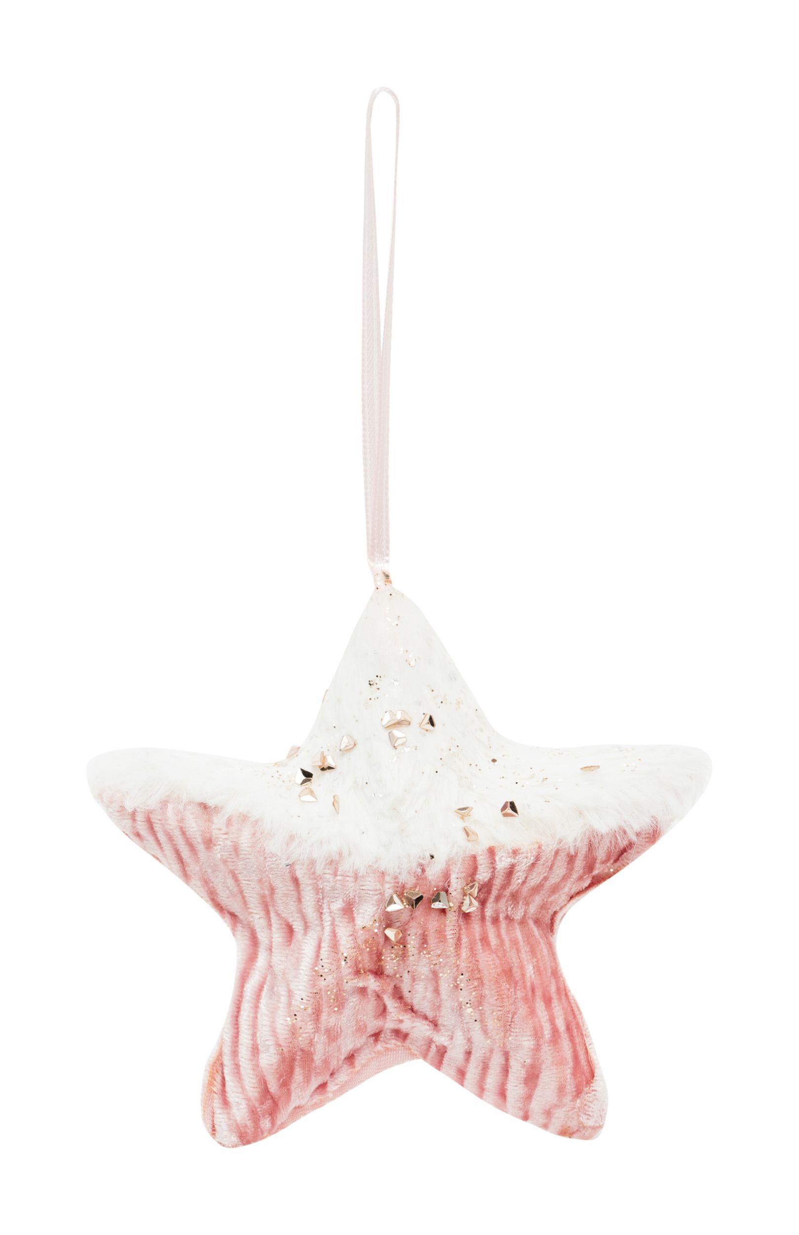Изображение товара Ёлочная игрушка Звезда 12x11x4,5 см - Розовая подвеска