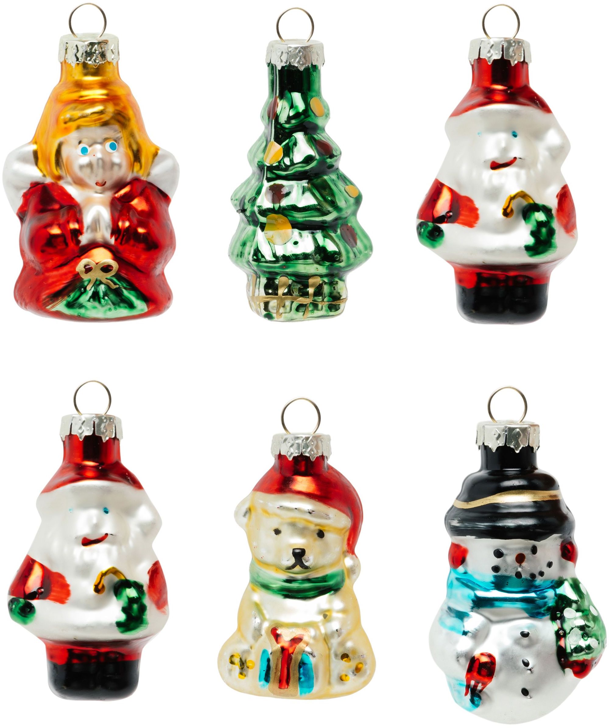 Изображение товара Набор елочных игрушек 6 шт в комплекте 14,5x12,5x3,5 см стекло праздничные украшения