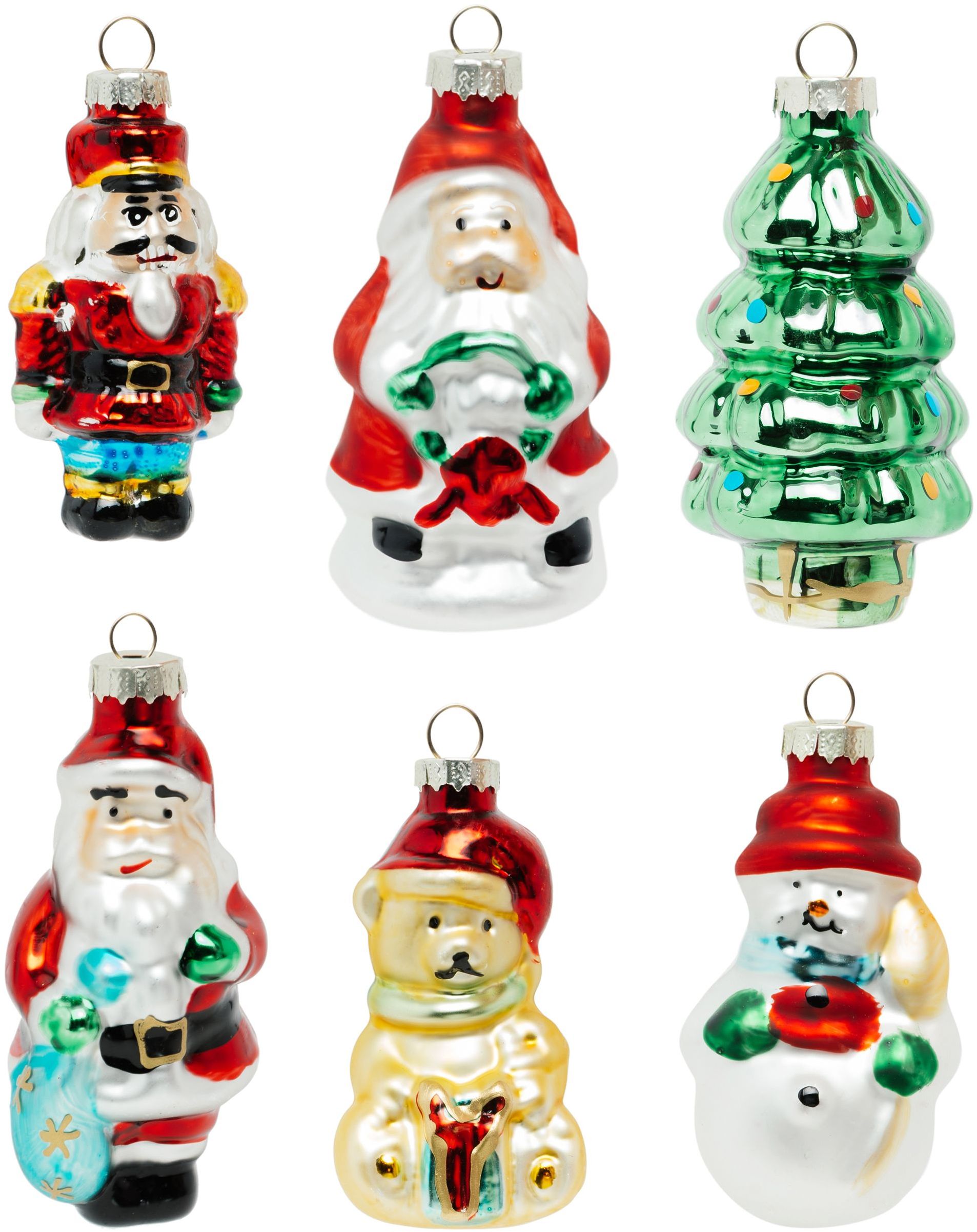 Изображение товара Набор ёлочных игрушек 6 шт стеклянных в коробке 22,7x31,5x5 см