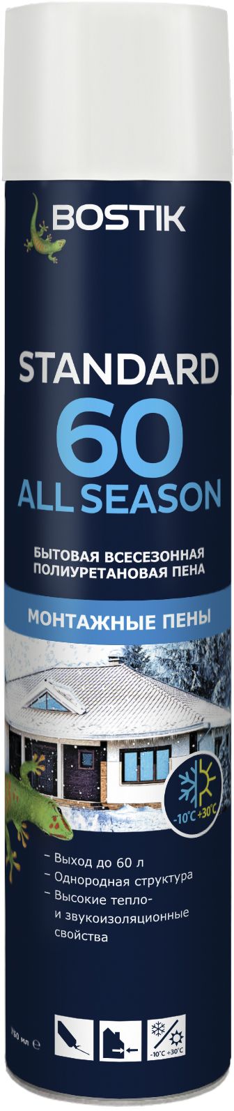 Изображение товара BOSTIK пена бытовая полиуретановая Standard 60 All SEASON, 750 мл