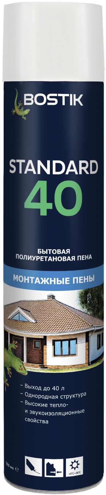 Изображение товара Пена бытовая полиуретановая BOSTIK Standard 40, 500 мл