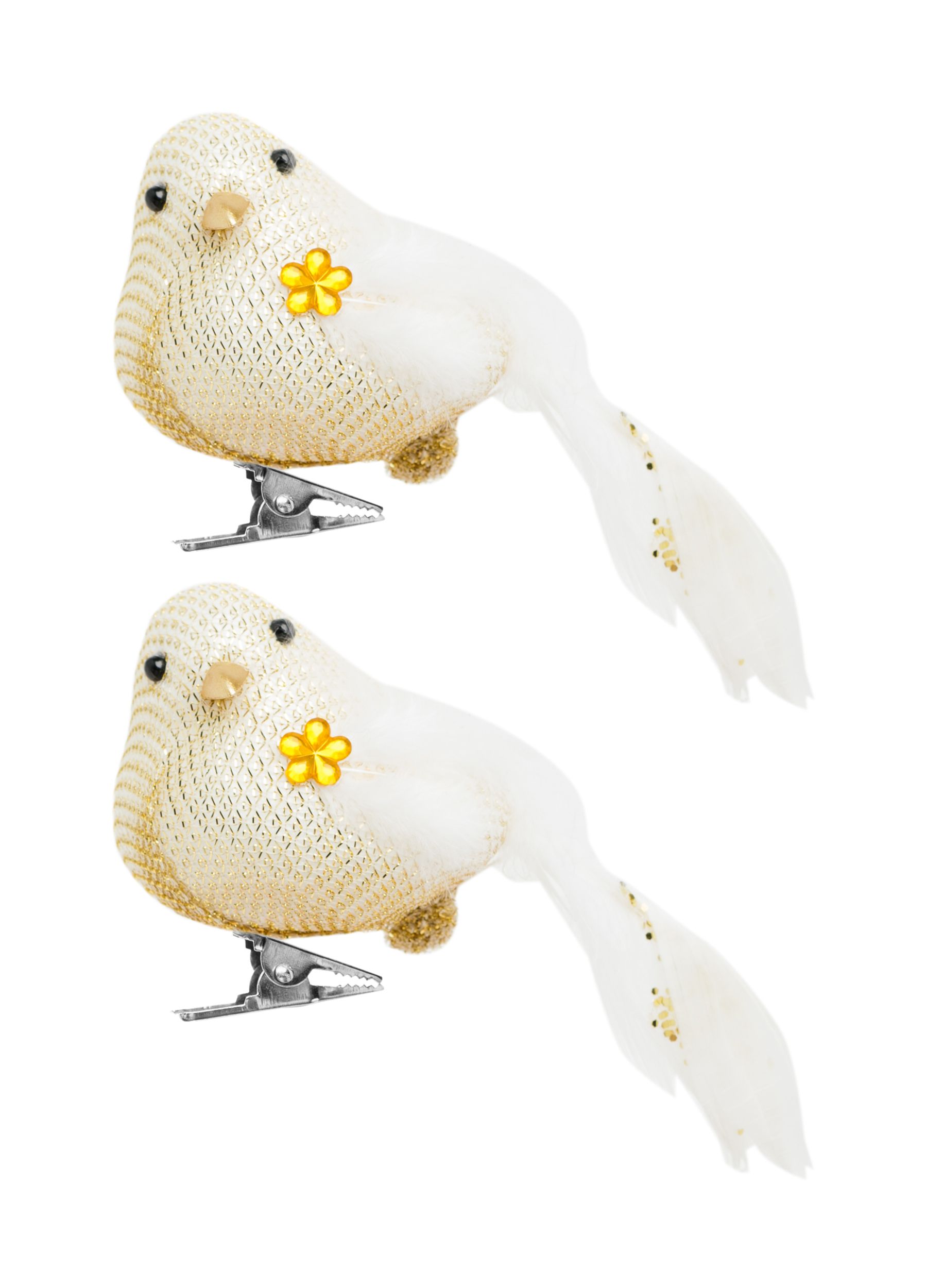 Изображение товара Ёлочная игрушка Птички на клипсе 12см 2 в ассорт