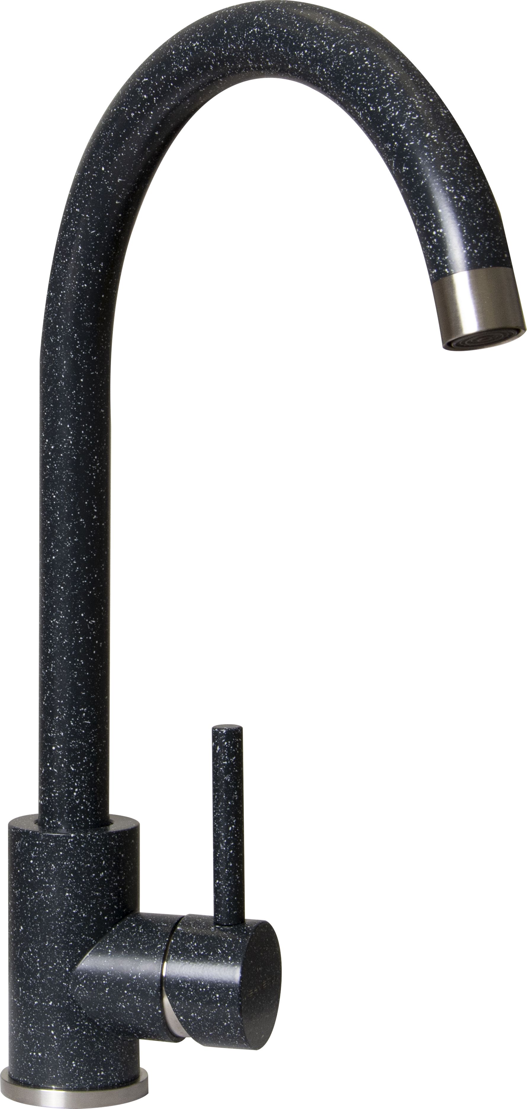 Изображение товара Современный черный однорычажный кухонный смеситель VAMBOO, поворотный излив