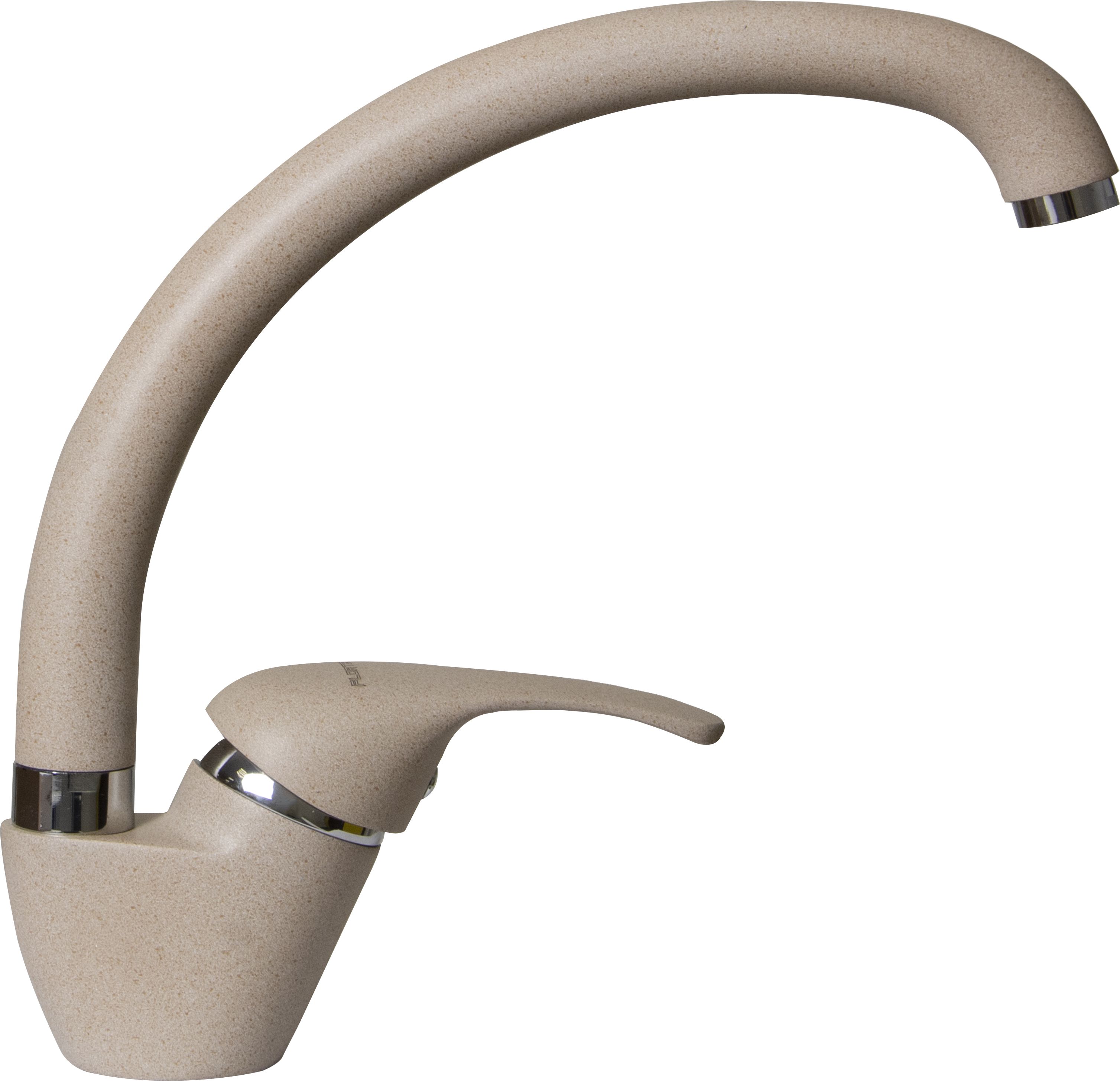 Изображение товара Смеситель кухонный однорычажный FLORTEK, Песочный, поворотный излив, латунь