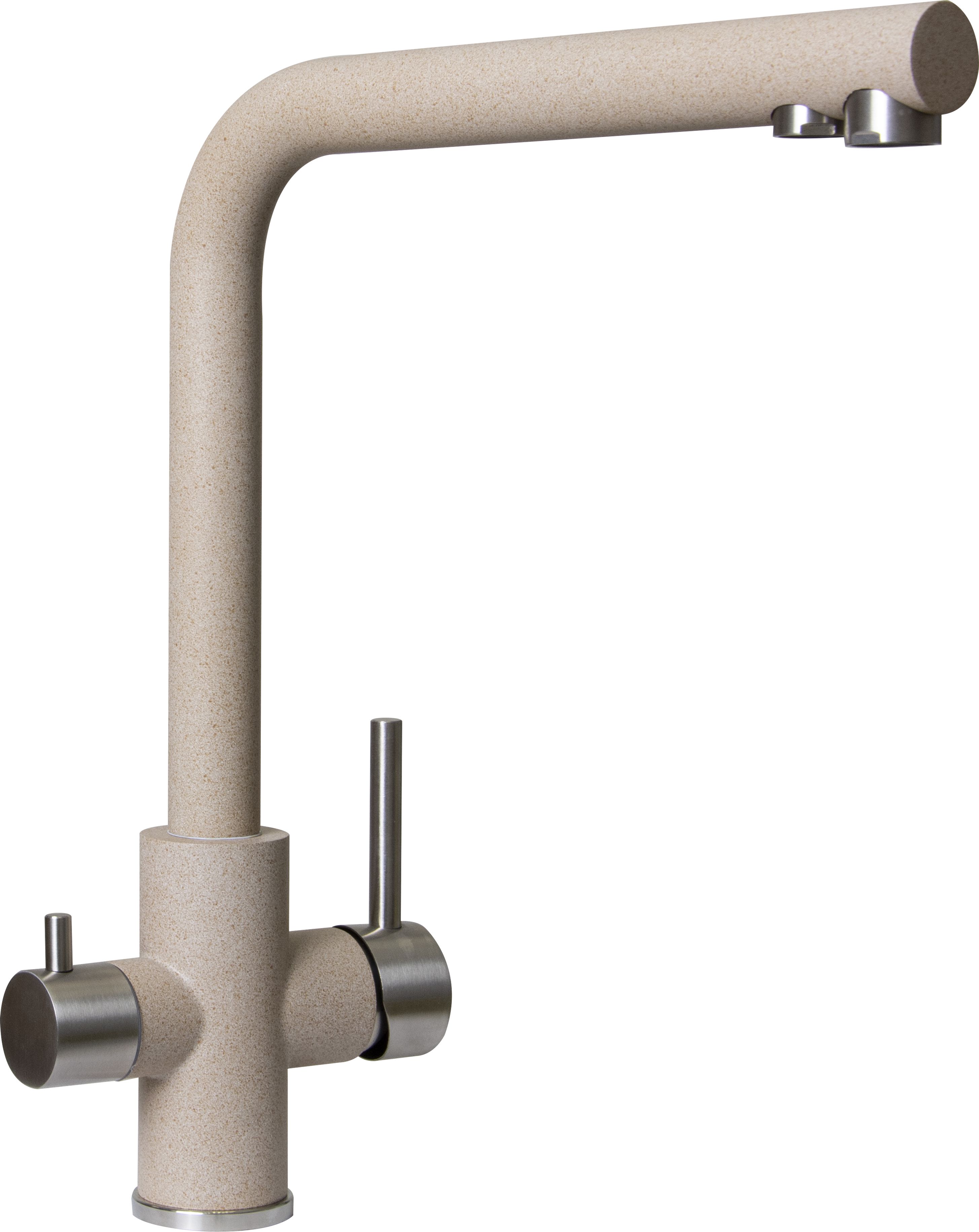 Изображение товара Смеситель кухонный FLORTEK КУХАСТЕРИЯ песочный латунь 345x335x40