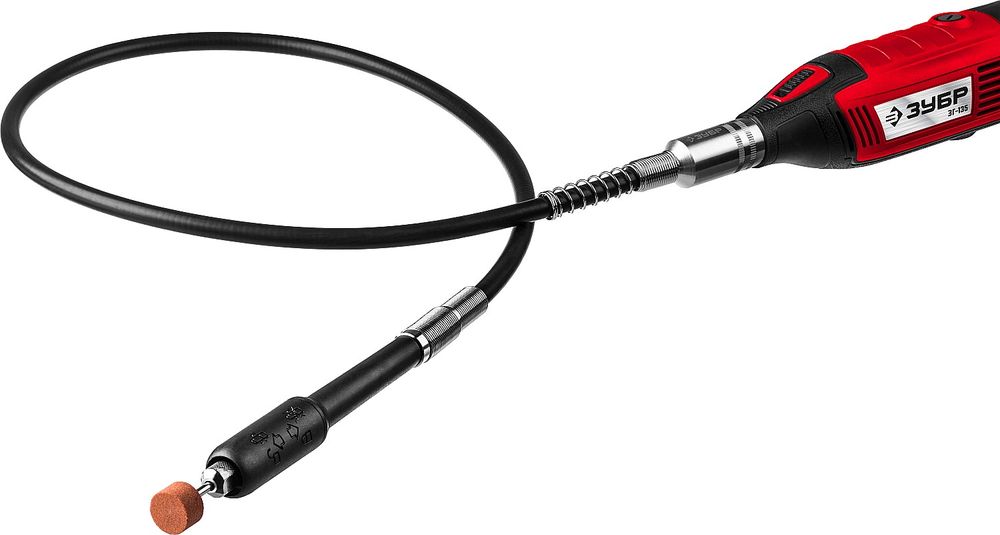 Изображение товара Гибкий вал ЗУБР с цанговым патроном 1,6 - 3,2 мм, рабочая длина 1 м, до 33000 об/мин