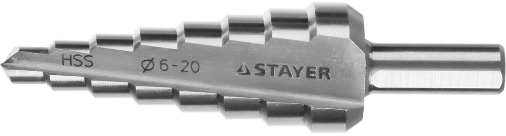 Изображение товара Сверло по металлу STAYER hss 6-20 мм высокое качество 8 ступеней ВКНР