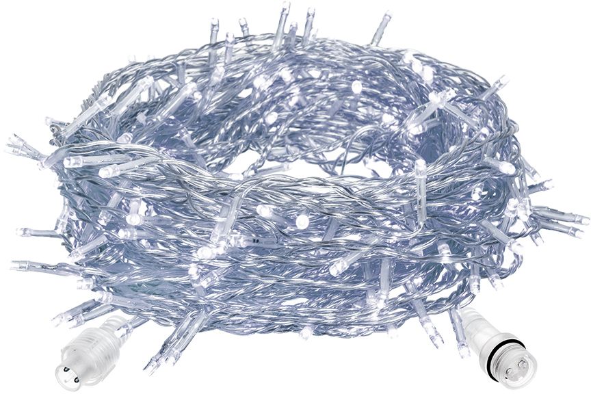 Изображение товара Гирлянда внешняя бахрома Vegas 72 LED белая 3 м для улицы и интерьера