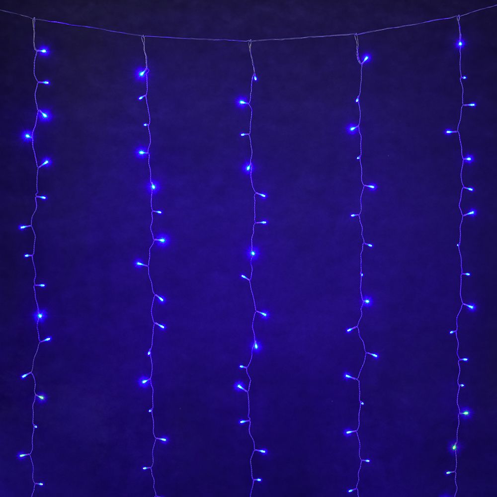 Изображение товара Гирлянда внешняя занавес Vegas 96 LED синий 1,5 м