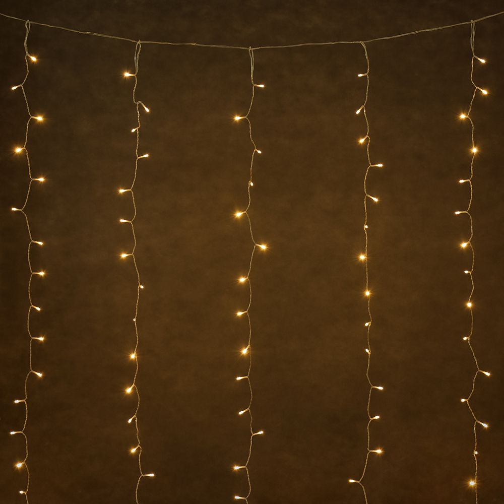 Изображение товара Гирлянда внешняя занавес Vegas 96 LED желтая 1,5 м для улицы