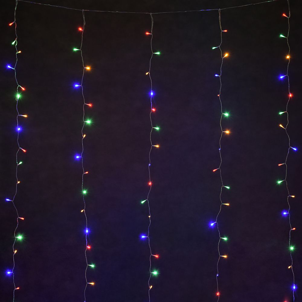 Изображение товара Гирлянда внешняя занавес Vegas 96 LED многоцветный 1,5 м для уличного декора