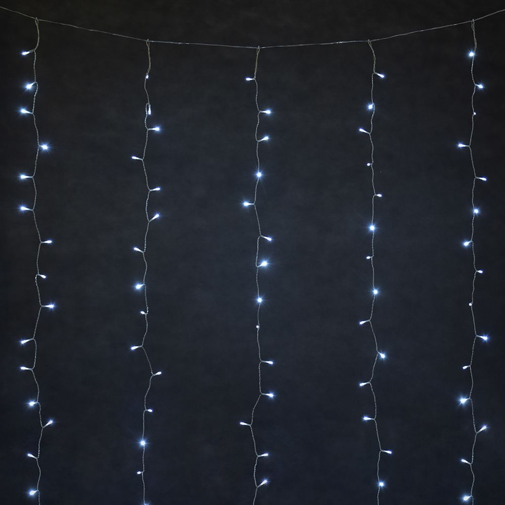 Изображение товара Гирлянда внешняя занавес Vegas 96 LED белый 1,5 м