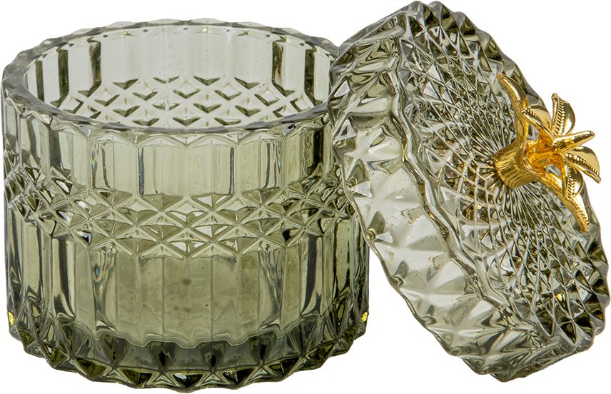 Изображение товара Элегантная стеклянная шкатулка оливкового цвета