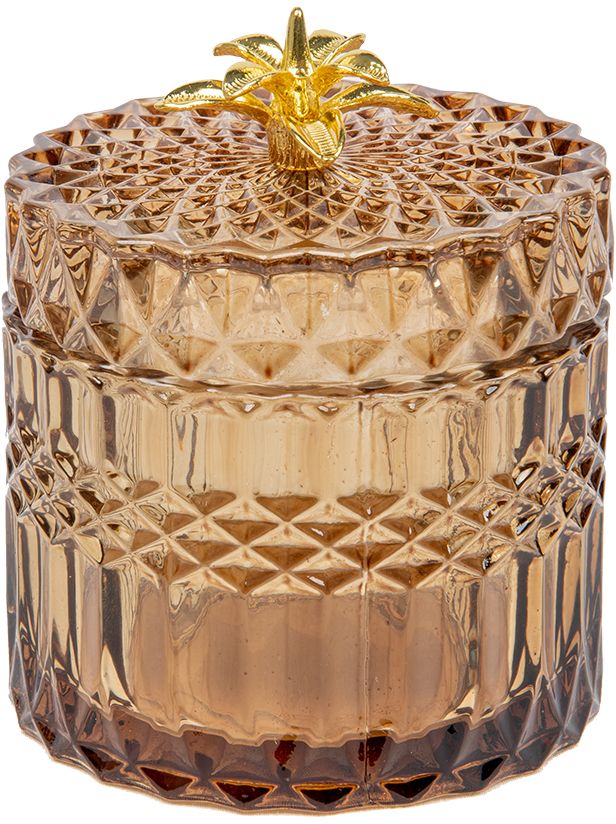 Изображение товара Стеклянная шкатулка Д90 Ш90 В100, прозрачная, шоколадный оттенок