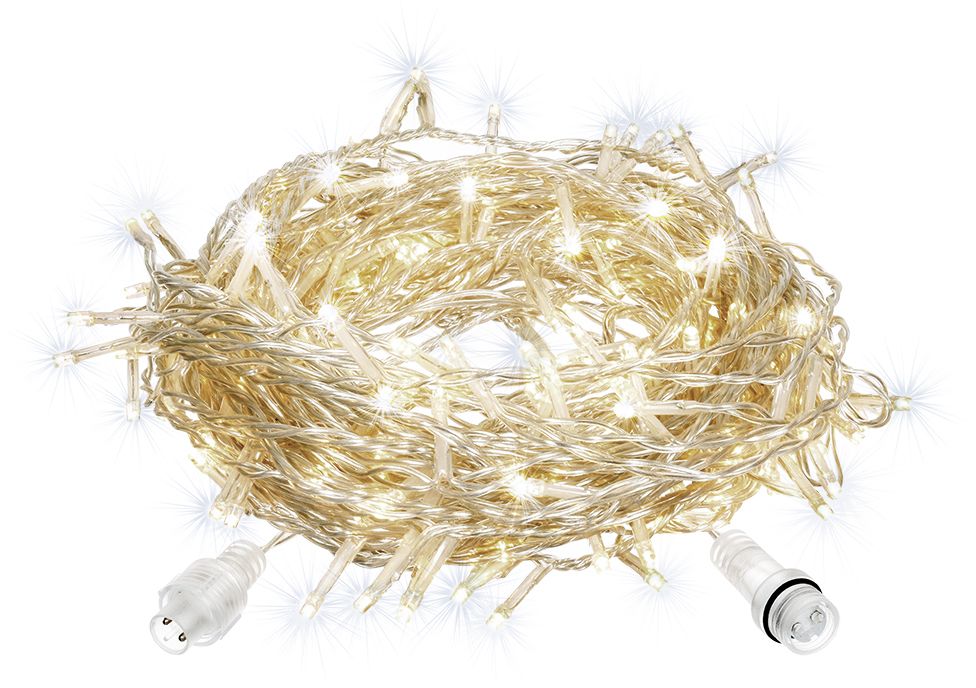 Изображение товара Гирлянда внешняя занавес Vegas 96 LED желтый 1 м с IP44 для улицы и интерьера