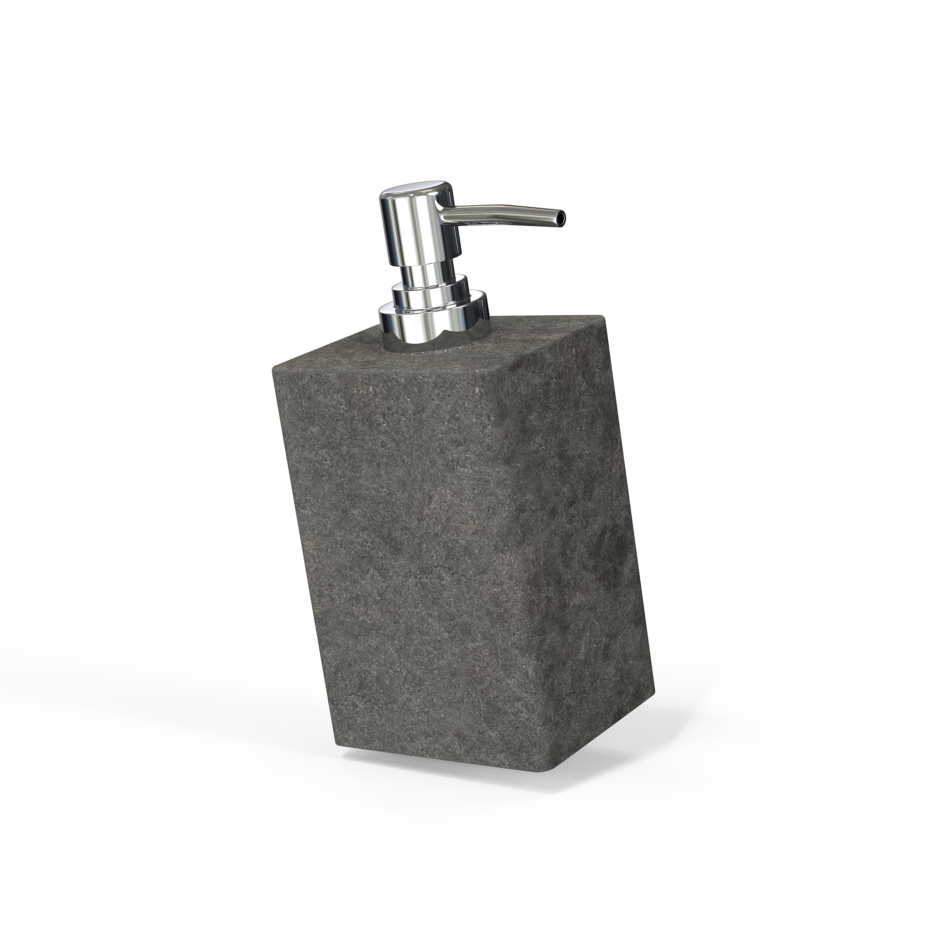 Изображение товара Дозатор для жидкого мыла настольный STONE BLACK из полирезина для ванной