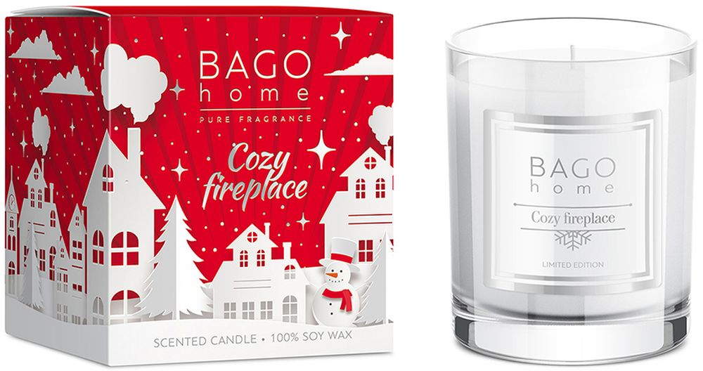 Изображение товара Ароматическая свеча Bago Home Вечер у камина 132 гр