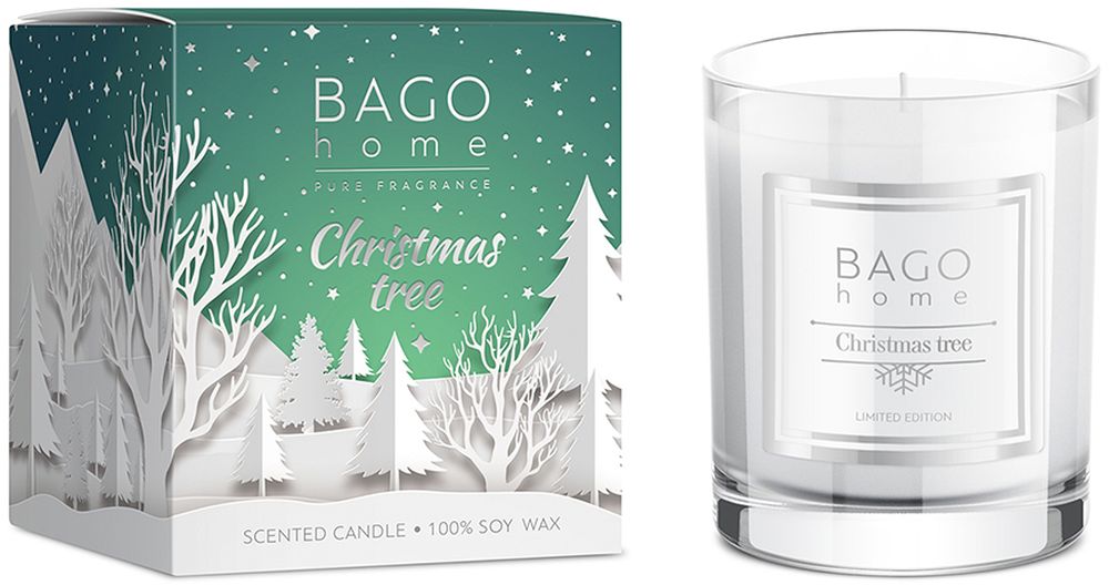 Изображение товара Свеча ароматическая Bago Home Новогодняя елка 132 гр