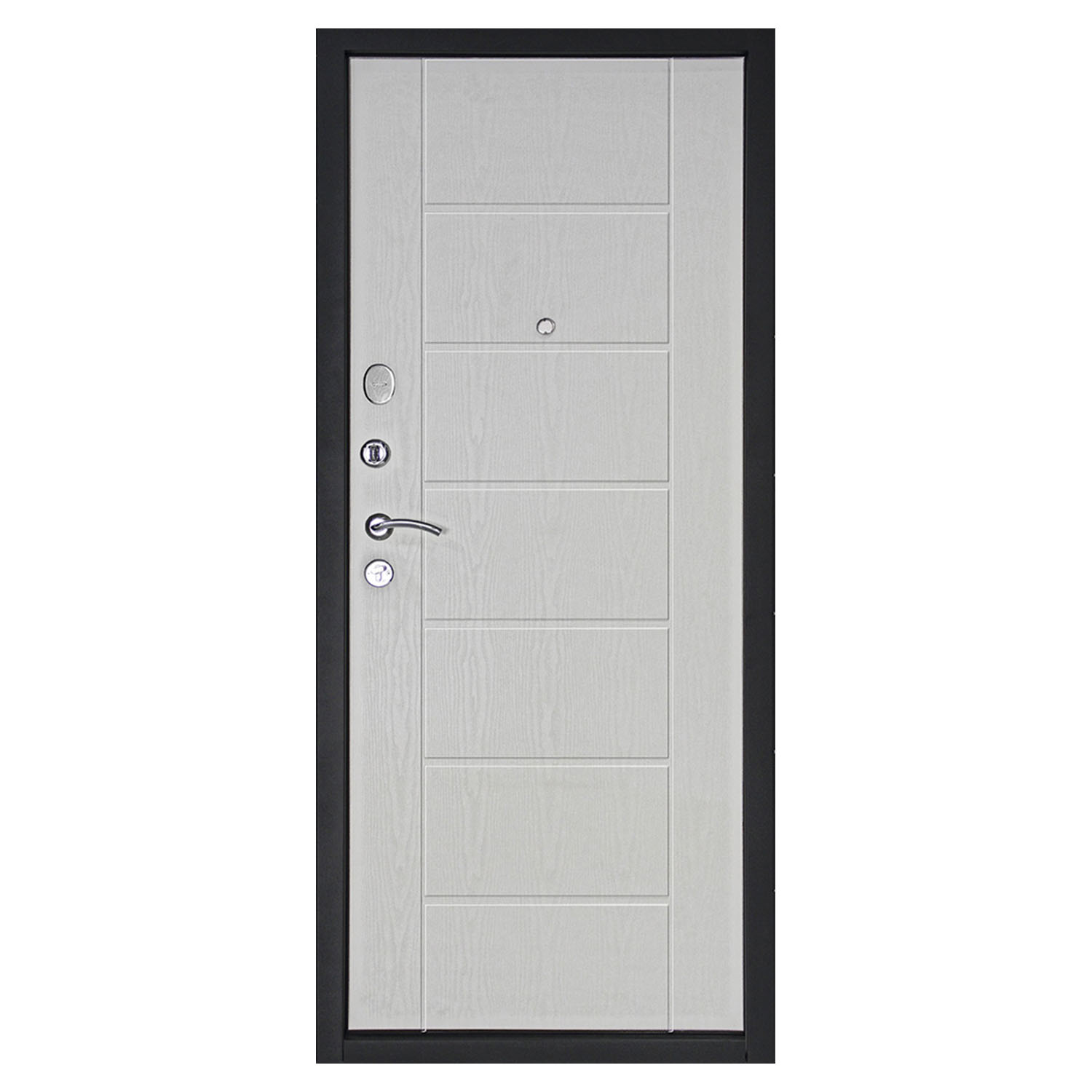 Изображение товара Металльческая входная дверь Теплолюкс белое дерево, 96x205 см, правая