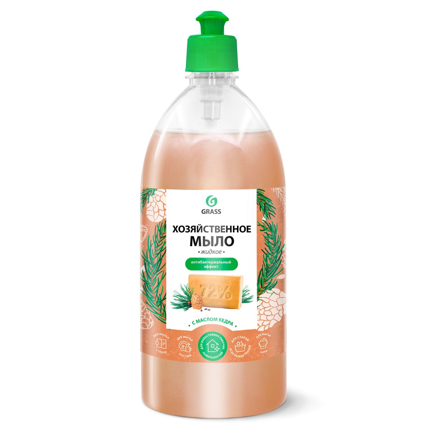Изображение товара Мыло жидкое хозяйственное с маслом кедра Grass 1 л