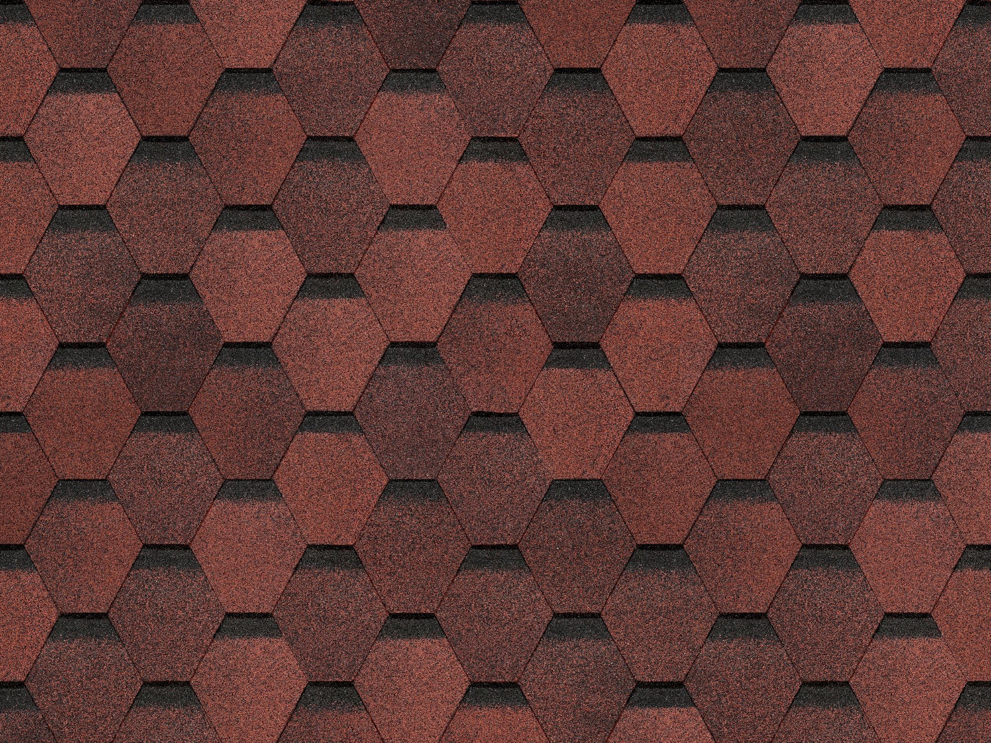 Изображение товара Черепица битумная Docke красный - гибкая кровельная черепица для дома