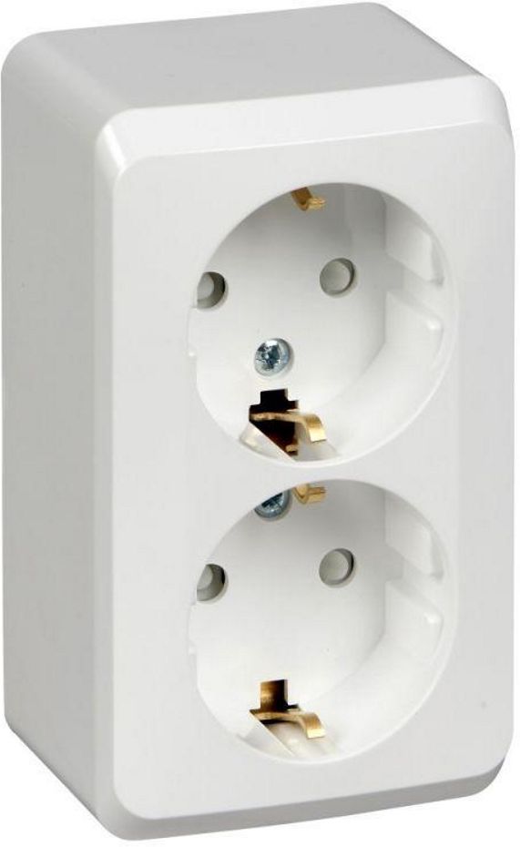 Изображение товара Розетка электрическая 2 поста Schneider Electric ETUDE белый