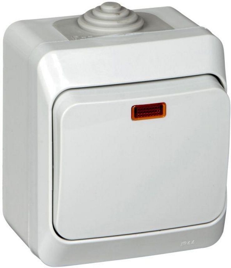 Изображение товара Выключатель 1-клавишный Schneider Electric ETUDE серый IP 44