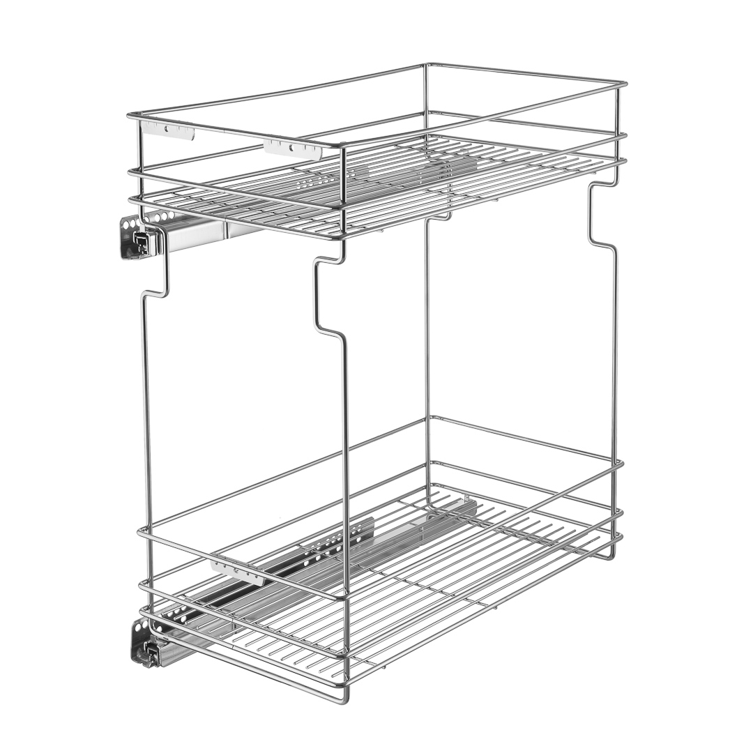 Изображение товара Выкатная корзина Lemax prof бутылочница с доводчиком 300 мм левая хром
