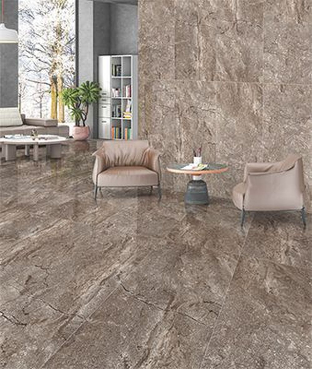 Изображение товара Керамогранит Leopard Stone серый 60x120 см 1,44 м² для внутренней отделки