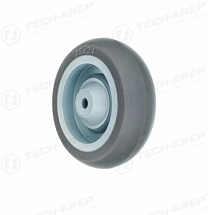 Изображение товара Колесо на ось выкатного ролика обрезиненное, D75 – накл. Tech-Krep
