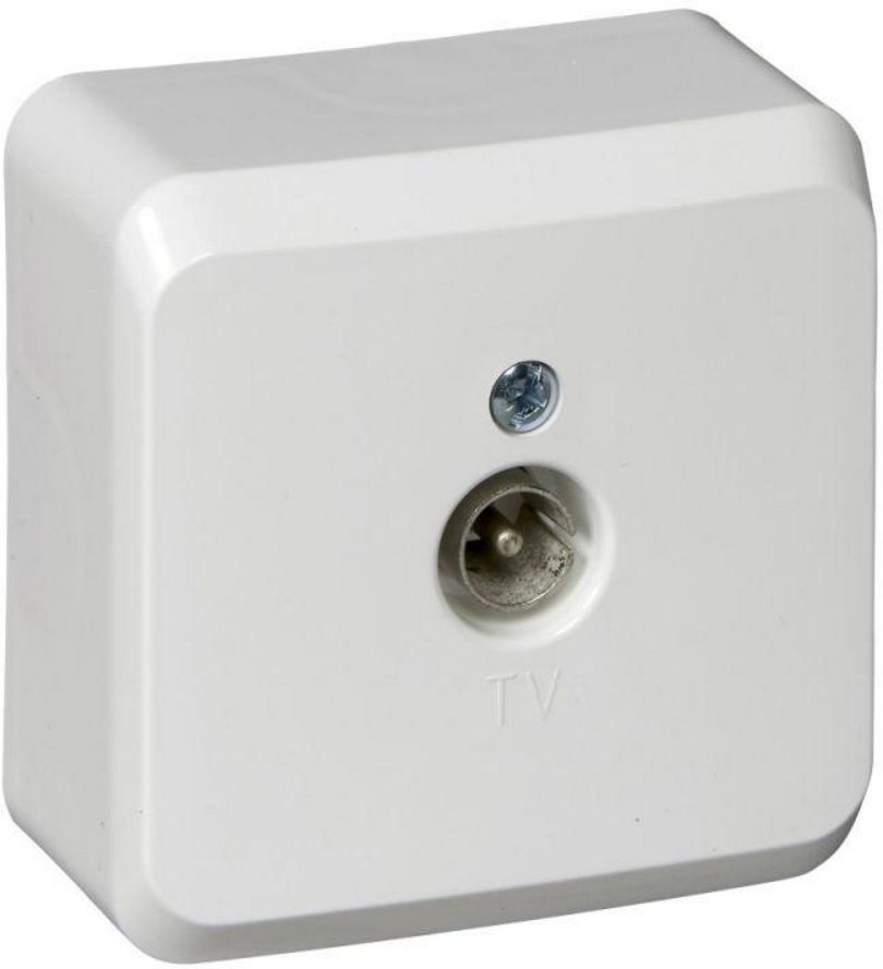 Изображение товара Розетка TV Schneider Electric ETUDE белая для накладного монтажа