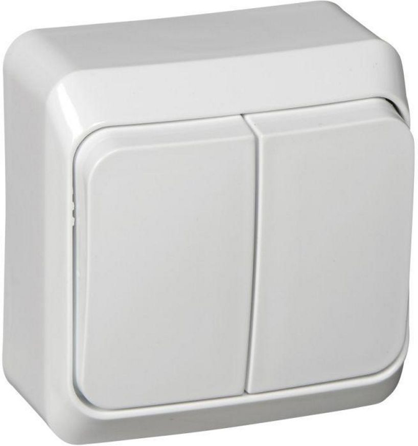 Изображение товара Выключатель 2-клавишный Schneider Electric ETUDE BA10-002B белый