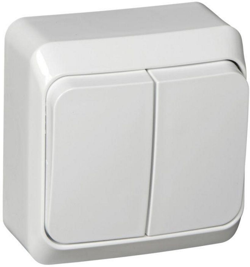 Изображение товара Выключатель 2-клавишный Schneider Electric ETUDE BA10-006B белый