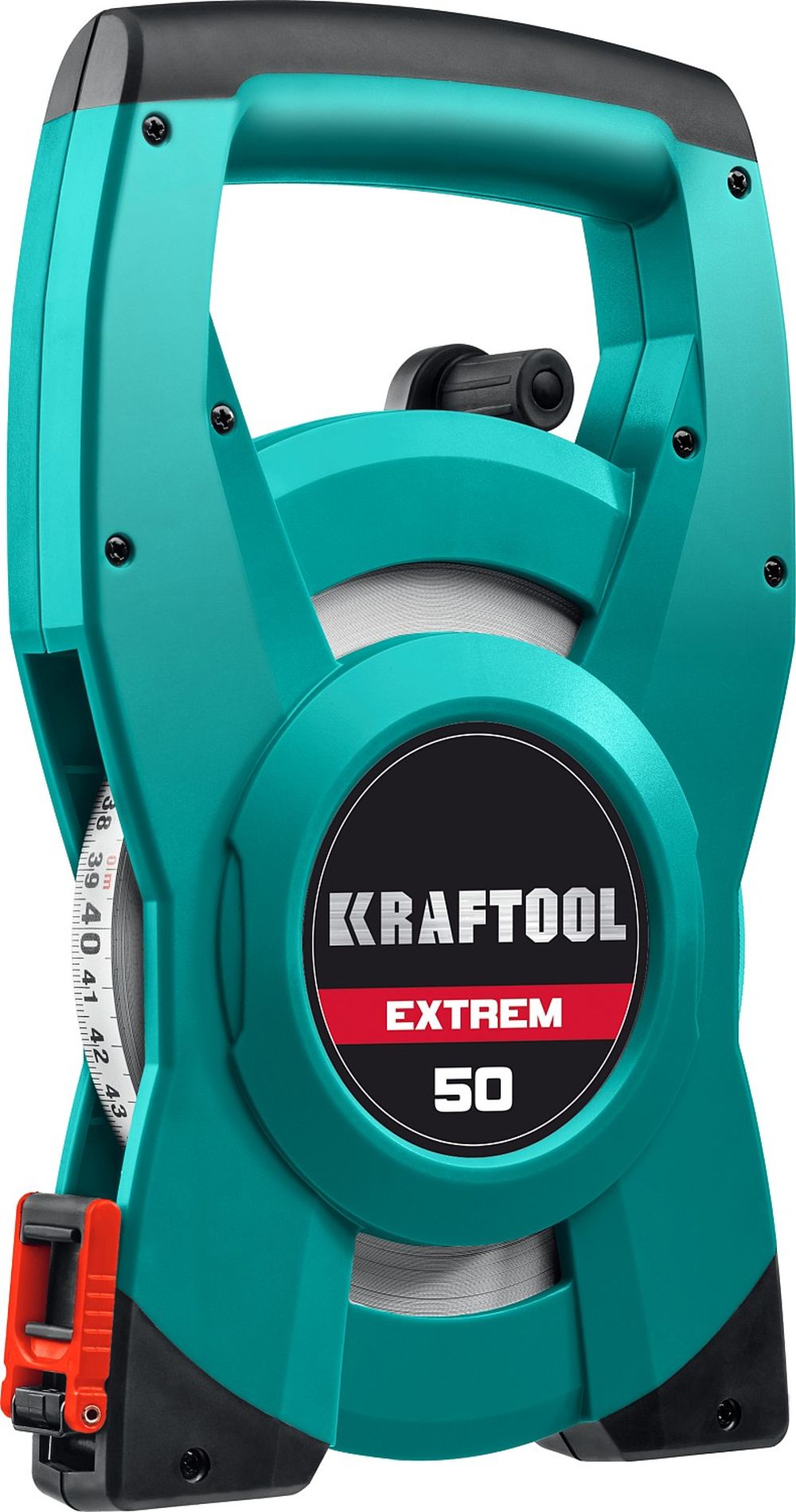 Изображение товара Лента мерная KRAFTOOL стальная 50 м с нейлоновым покрытием и быстрым механизмом