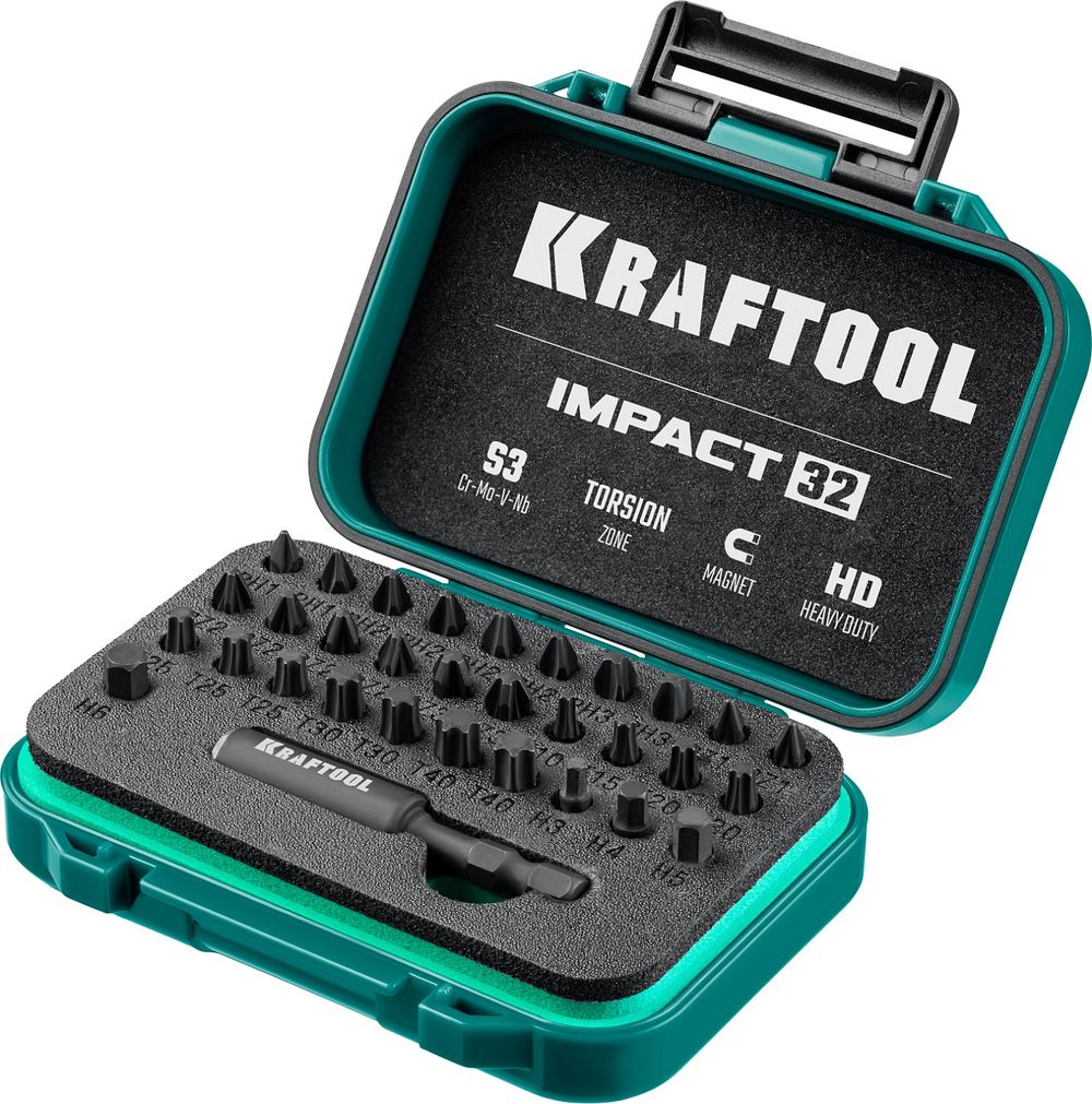 Изображение товара Набор ударных бит Torx KRAFTOOL 32 шт. профессиональный инструмент