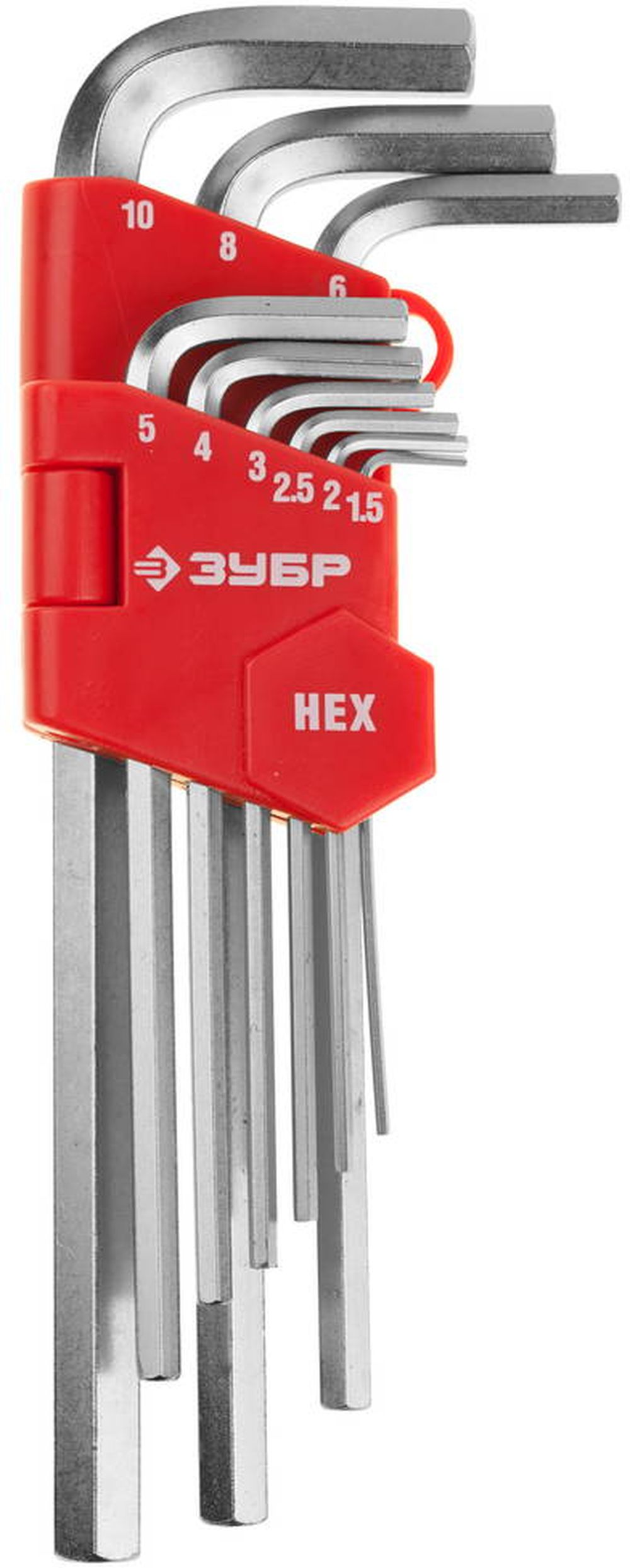 Изображение товара Набор ключей ЗУБР hex1.5-10, 9 шт. (27460-2_z02)