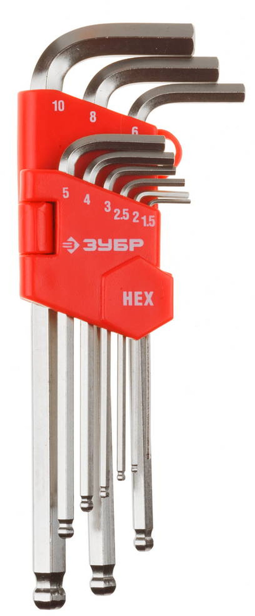 Изображение товара Набор ключей ЗУБР hex1.5-10, 9 шт. (27461-2_z02)