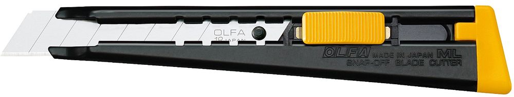 Изображение товара Металлический нож OLFA 18 мм с автоматическим фиксатором и сегментированным лезвием