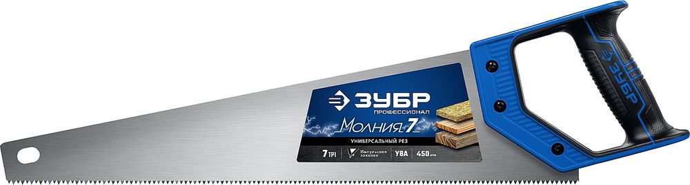Изображение товара Ножовка по дереву ЗУБР 7tpi 2d 450 мм универсальный инструмент